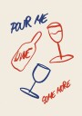 Sips and Scribbles Poster Plakat / 30x40cm