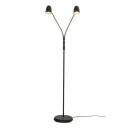 Sandnes dobbel gulvlampe Svart/Krom