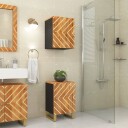 vidaXL TV-benk brun og svart 38x33,5x58 cm heltre mango