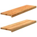 2 Stk Lysebrun 90x25x2cm Heltre Eik