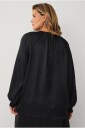Ellos Plus collection   Bluse i sateng   Svart