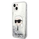 Karl Lagerfeld iPhone 14 Plus Hardcase Glitter Karl Head 6,7" Sølv