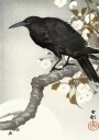 Crow And Full Moon By Ohara Koson Plakat Plakat / 70x100cm