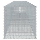 Gabionkurv med deksel 1050x100x100 cm galvanisert jern
