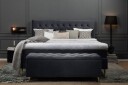 Royal Velvet Kontinentalseng 180x200 cm Svart Fløyel/Dreide Ben