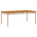 Hagebord beige 180x90x75 cm polyrotting og akasie 366281
