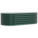  Hage Hevet Bed Grønn 160x80x44 cm Galvanisert Stål