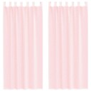 vidaXL Voilegardiner med hemper 2 stk lyserosa 140x225 cm