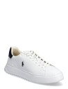 Polo Ralph Lauren Rlite Court Tumbled Leather Sneaker - White - 40.5