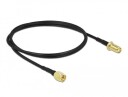 Delock 90 cm Koaksial Antennekabel med SMA Plugg - Svart