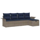 vidaXL Hagesofa Set 5 stk. Poly rattan