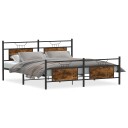  Sengeramme i metall uten madrass røkt eik 180x200 cm 3325093