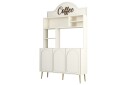 Bar Kaffeskap Hazim Tre Krem / Gull   Krem / Gull