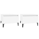  Sidebord 2 stk hvit 50x46x35 cm konstruert tre 8720845668624
