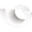 Plastmo endebunn 11" med Ø75mm tut, hvit