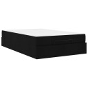  Sengeramme med madrass 2 pcs Svart stoff