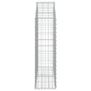 vidaXL Gabionkurv buet 100x30x100/120 cm galvanisert jern