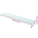 vidaXL Hyllepaneler 2 stk klart glass 110x20 cm