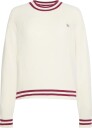 Calvin Klein Jeans Woven Label Crewneck Sweater   Cream   XL