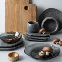 Porsgrunds Porselænsfabrik Natur Organisk Asjett 19,5cm Mørk Granitt