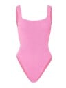 Hunza G Square Neck Swim Crinkle Badedrakt Rosa  female