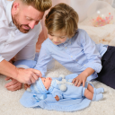 Llorens Babydukke Lyseblå klær 38 cm