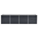 vidaXL Høybed antrasitt 320x80x77 cm galvanisert stål