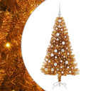  Juletre med 150 LED med stativ Gull 120 cm PET