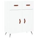 vidaXL Skjenk hvit 69,5x34x90 cm konstruert tre