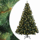 vidaXL Kunstig sammensatt juletre 210 cm 300 LED-lys Varmhvit
