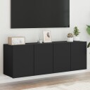 vidaXL Veggmonterte TV-benker 2 stk svart 60x30x41 cm 8721012255258