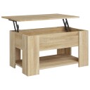 vidaXL Salongbord sonoma eik 79x49x41 cm konstruert tre