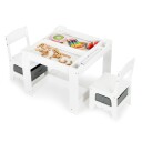 Komplett sett for barn med bord og 2 stoler i tre ECOTOYS