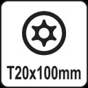 Yato T20 100mm Torx Security Skrutrekker med Magnetisk Hode