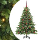  Kunstig juletre med 150 LED med stativ grønn 120 cm PE og PVC