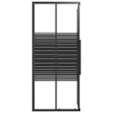 Dusjkabinett striper ESG 90x70x180 cm svart