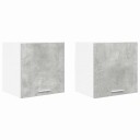 Hengende skap Riga 2 pcs Betonggrå og hvit 40 x 31 x 40 cm