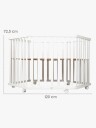 roba Playpen 6sidig hvit Indibär