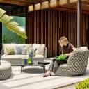 Dedon MDEAR høyre hjørnemodul DG9 pepper bold 0113 pepper touch 0238