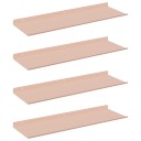 vidaXL Flytende hylle Veggmontert 4 pcs Rosa 60 x 18 x 2,5 cm Stål