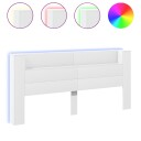  Hodegavl skap med LED hvit 220x16,5x103,5 cm 8721012465886