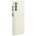 Samsung Galaxy S21 5G TPU-deksel med Kortholder Hvit