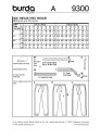 Burda 9300 - Bukser EUR: 122-164, US: 7-14
