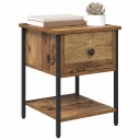  Nattbord med skuff Gamle tre 34 x 35,5 x 45 cm Konstruert tre