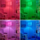 Lindby Smart gulvlampe Everly med tekstilskjerm