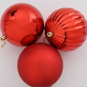  Julekule Sett 4 pcs Rød Plast