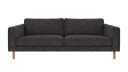 Rowico Home Braden 3 seters sofa Mørkegrå Robin 66 Eikben