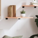 vidaXL Vegghylle 40x50x2 cm ubehandlet heltre eik