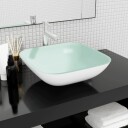 vidaXL Servant glass 42x42x14 cm hvit