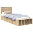  Sengestamme med hylle Sonoma eik 100 x 200 cm Konstruert tre